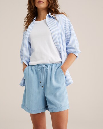 mėlyna WE Fashion Standartinis Džinsai