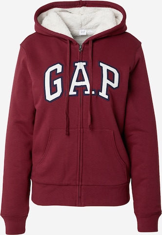 GAP Кофта на молнии 'HERITAGE' в Красный: спереди