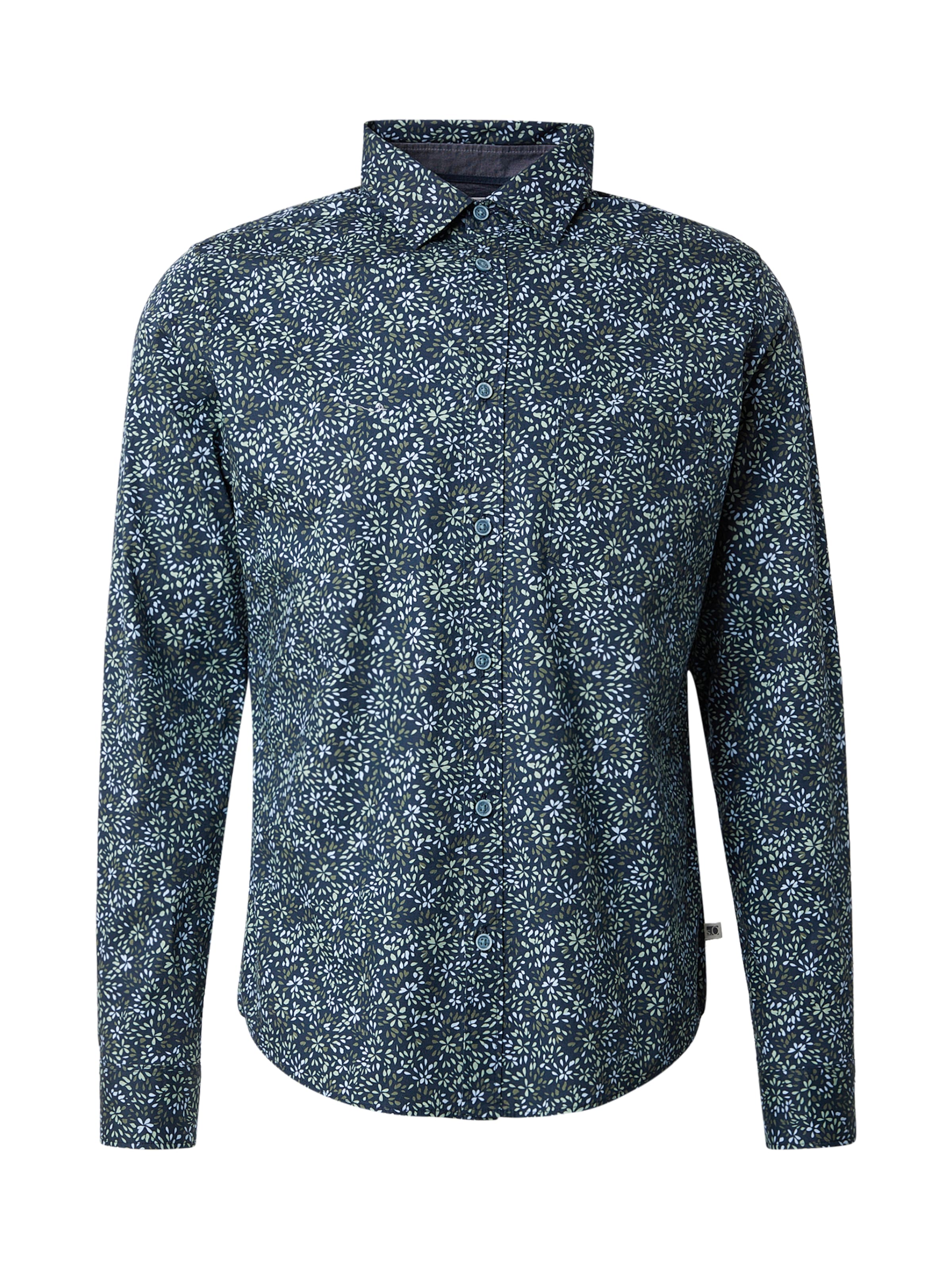 s.OliverSlim Fit Košulja - plava boja: prednji dio