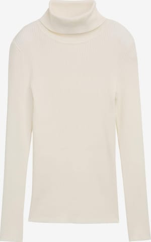 TOM TAILOR DENIM Pullover in Weiß: Vorderseite