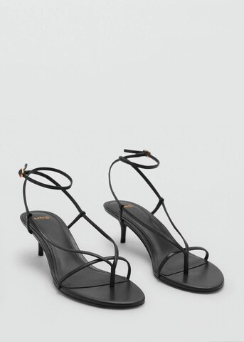 MANGO Zehentrenner 'Sora' in Schwarz