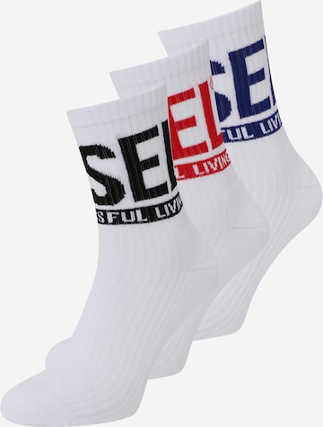 Calzino 'RAY' di DIESEL in bianco: frontale