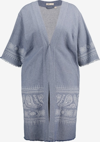 Ulla Popken Kimono in Blauw: voorkant