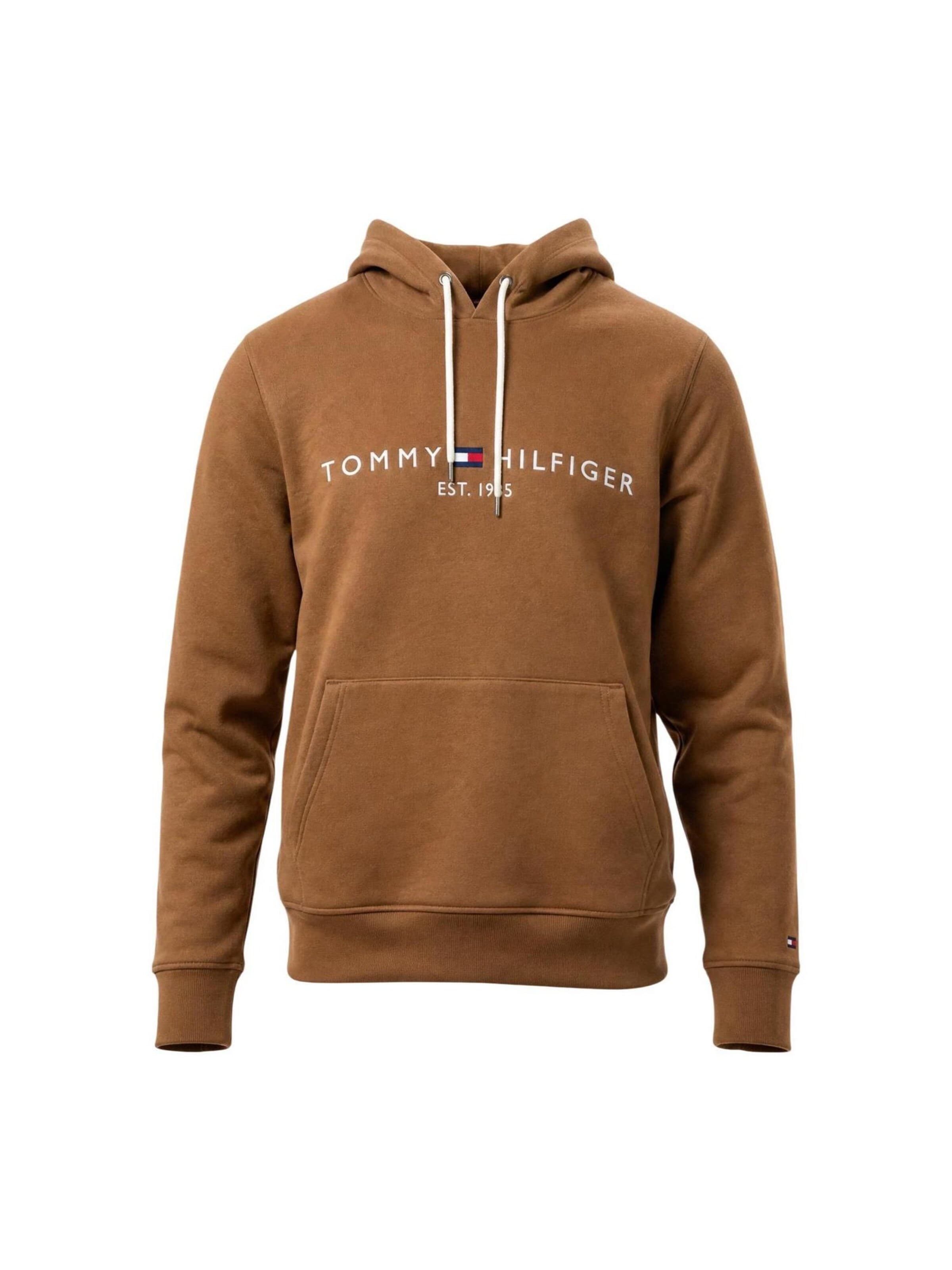 TOMMY HILFIGER Trui 'TOMMY' in Bruin: voorkant