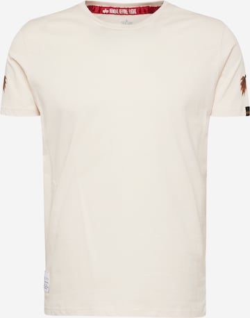 ALPHA INDUSTRIES T-shirt 'Dragon' i vit: framsida