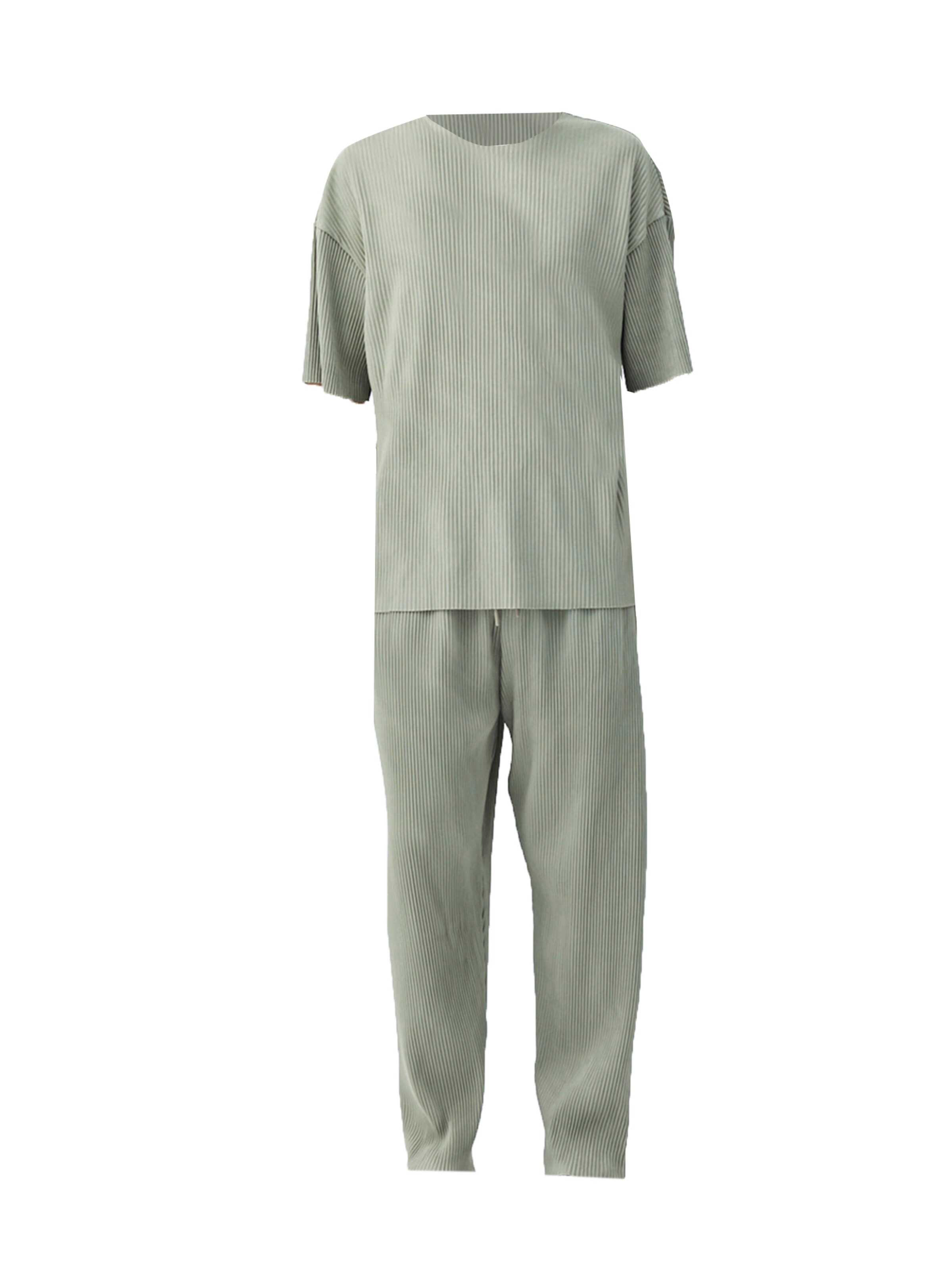 VAMOS CLO Свободный крой Штаны в Зеленый: спереди