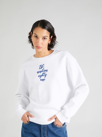 GUESS Sweatshirt in Wit: voorkant