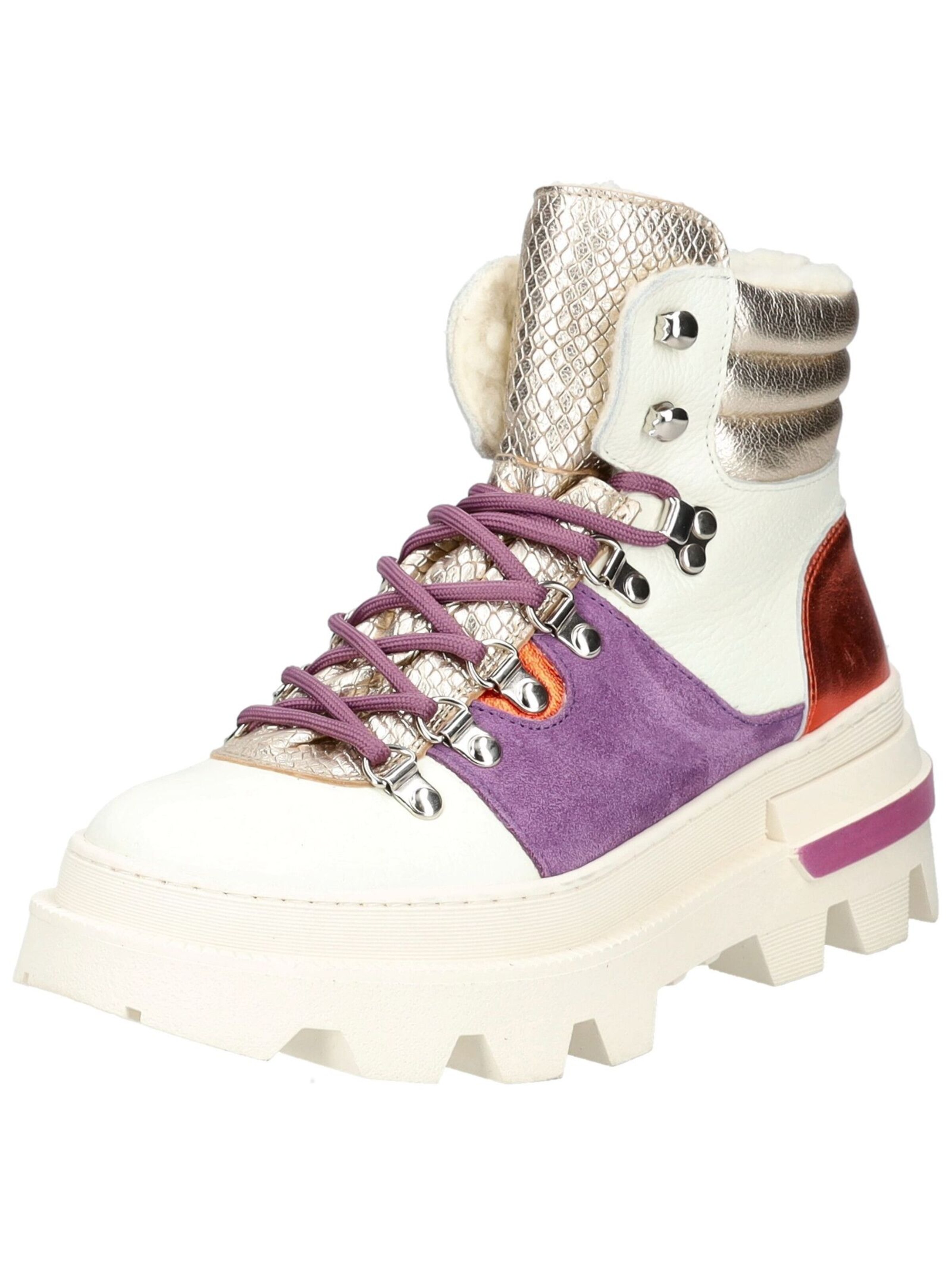 LAZAMANI Schnürstiefelette in Lila: Vorderseite