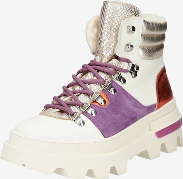 LAZAMANI Schnürstiefelette in Lila: Vorderseite