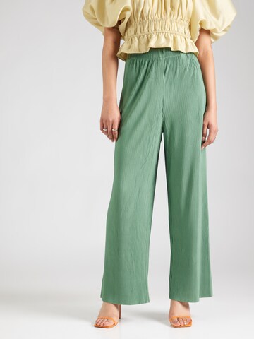 STUDIO SELECT Wide Leg Bukser 'Celina' i grøn: forside