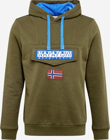 NAPAPIJRI Sweatshirt 'Burgee Win' in Green: front