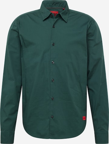 Chemise 'Ermo' HUGO Red en vert : devant