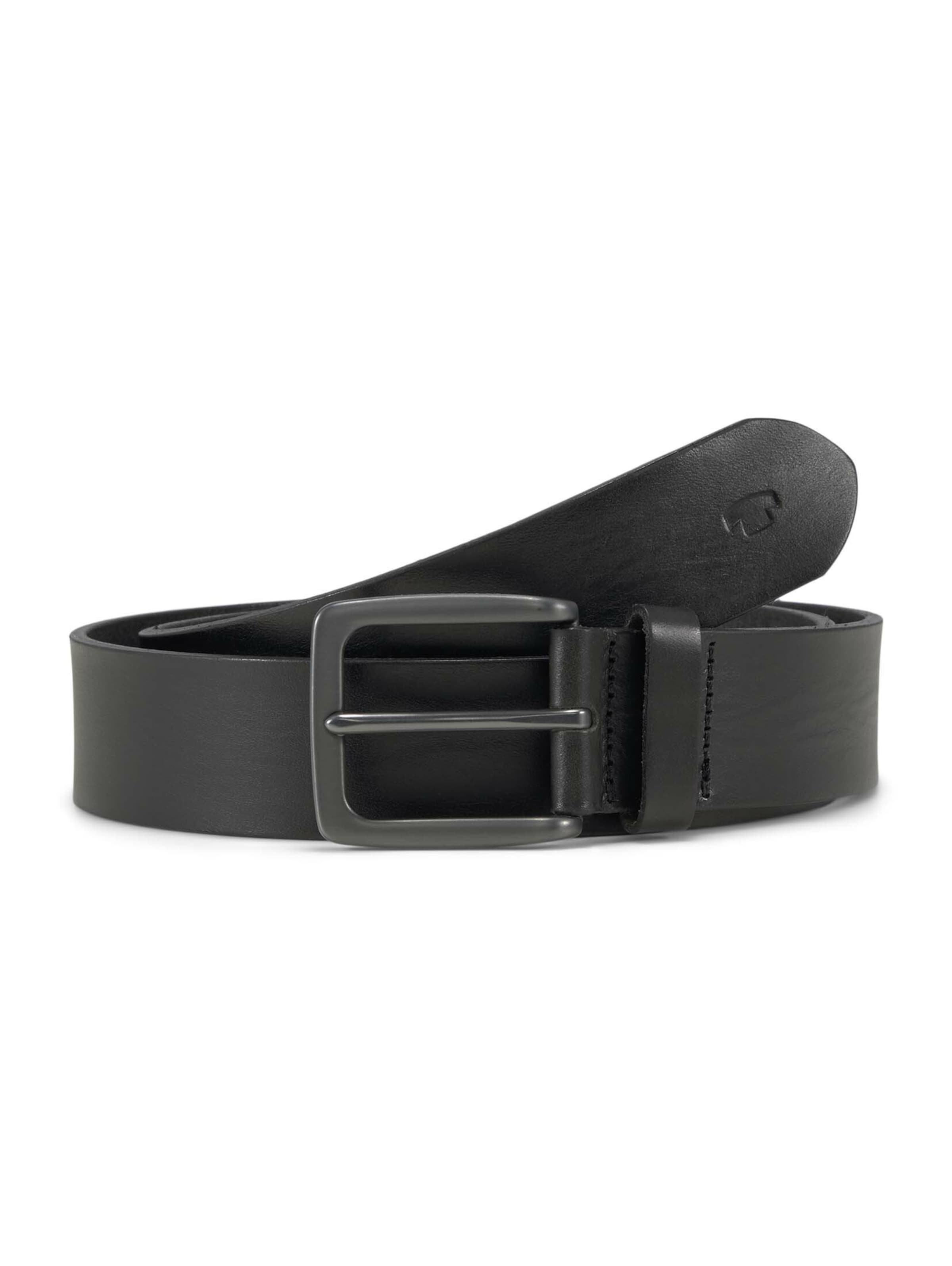 TOM TAILOR Ζώνη 'Scott' σε μαύρο: μπροστά