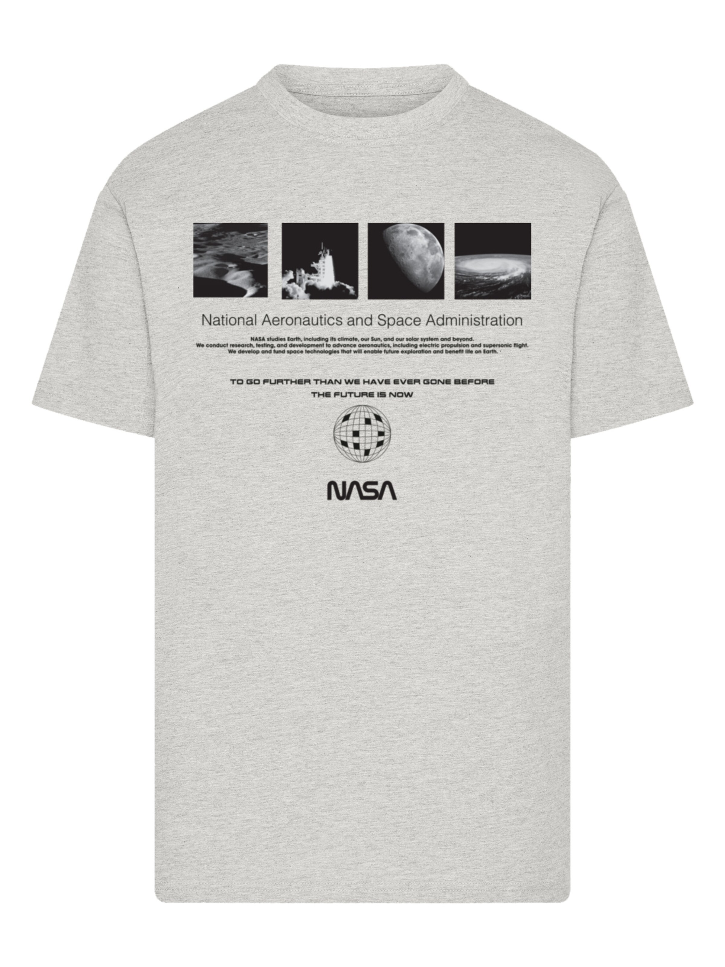 T-Shirt 'NASA Retro Photo Ad The Future Is Now' F4NT4STIC en gris : devant