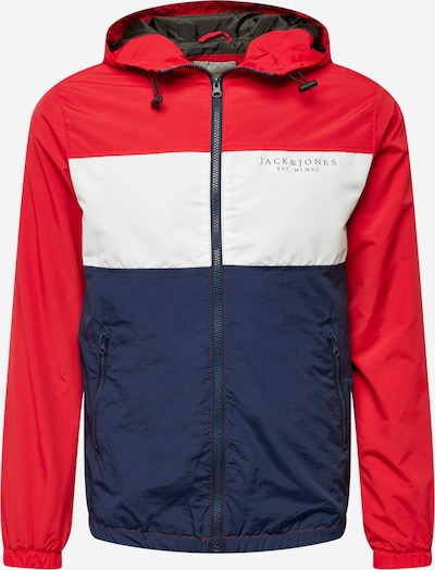 JACK & JONES Prijelazna jakna u noćno plava / crvena / bijela, Pregled proizvoda