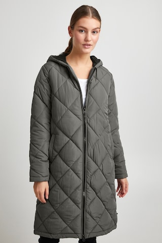 Oxmo Between-Seasons Coat 'Stanca' in Grey: front