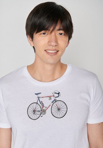 GREENBOMB Shirt 'Bike Mikkel' in Wit