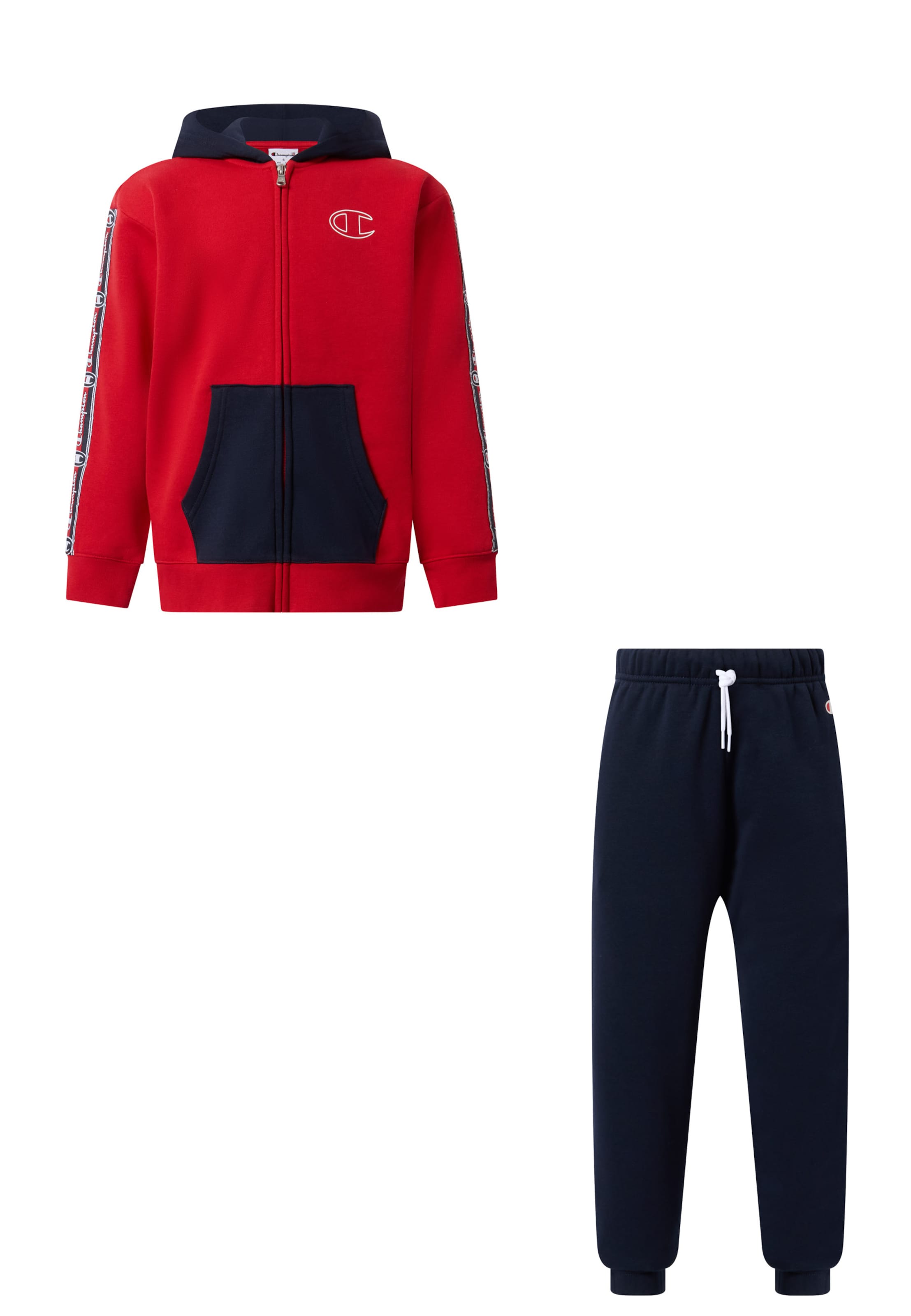 Champion Joggingpak in Rood: voorkant
