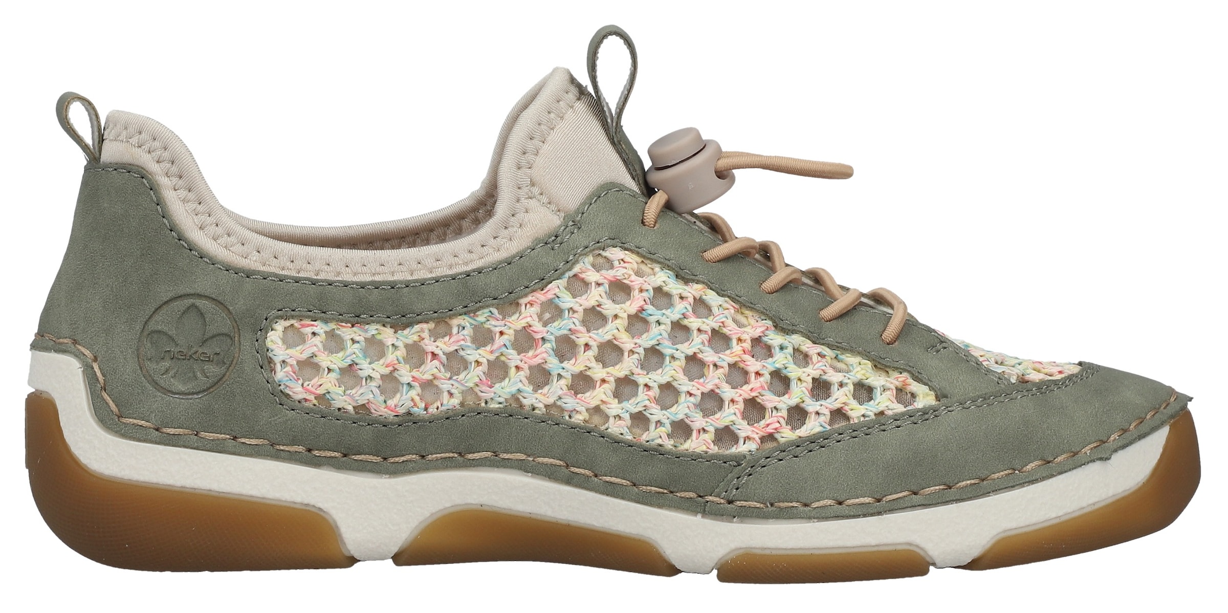 Chaussure de sport à lacets Rieker en vert