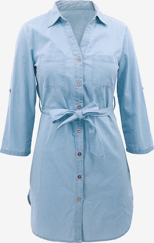 AIKI KEYLOOK Shirt dress 'Bloutfit' in Blue: front