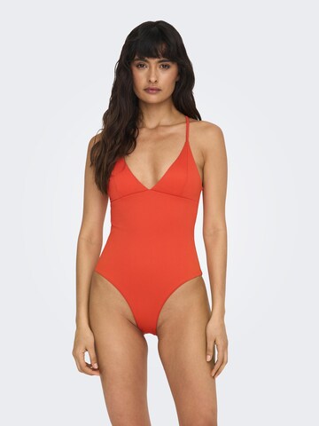 ONLY Triangle Swimsuit in Red