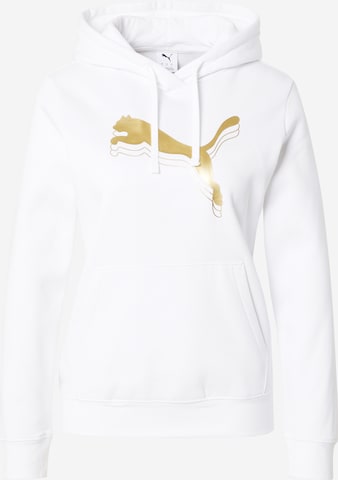 PUMA Суичър 'Ess Mettalic' в бяло: отпред