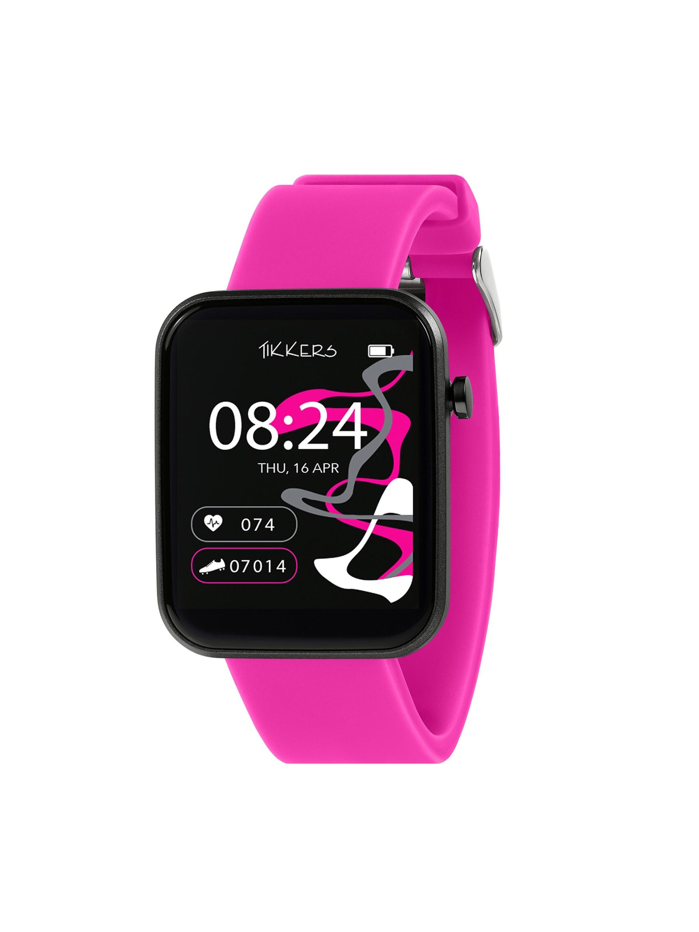 Montre 'Tikkers Smart Watch Serie 13 Silikonband' Tikkers en rose : devant