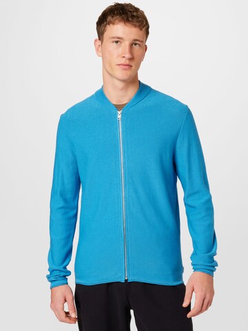 s.Oliver Zip-Up Hoodie in Blue: front