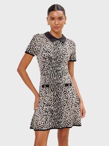 Lipsy Gebreide jurk in Beige: voorkant