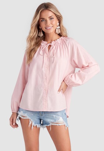 IZIA - Blusa en rosa: frente
