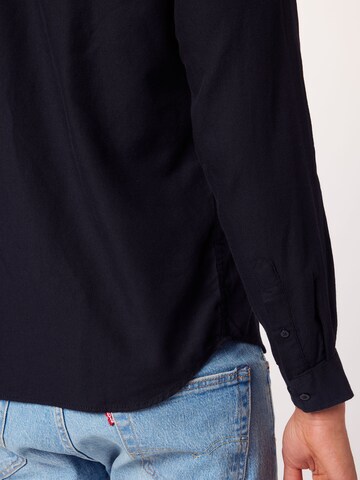 JACK & JONES Slim fit Button Up Shirt 'ORION' in Black