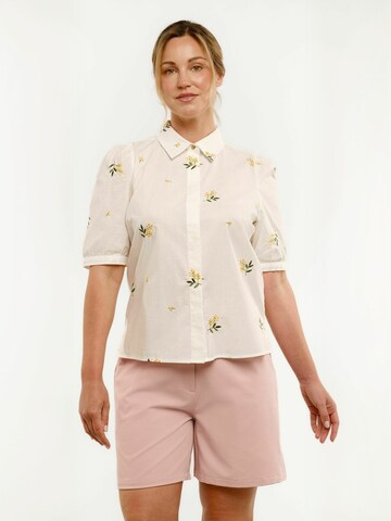 Liberte Essentiel Top ' FLORA ' in Wit: voorkant