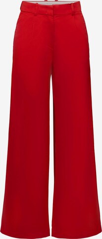 ESPRIT Wide leg Pleat-Front Pants in Red: front