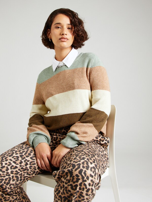 ONLY Carmakoma Sweater 'CARNEW DARIA' in Khaki, Pastel Green