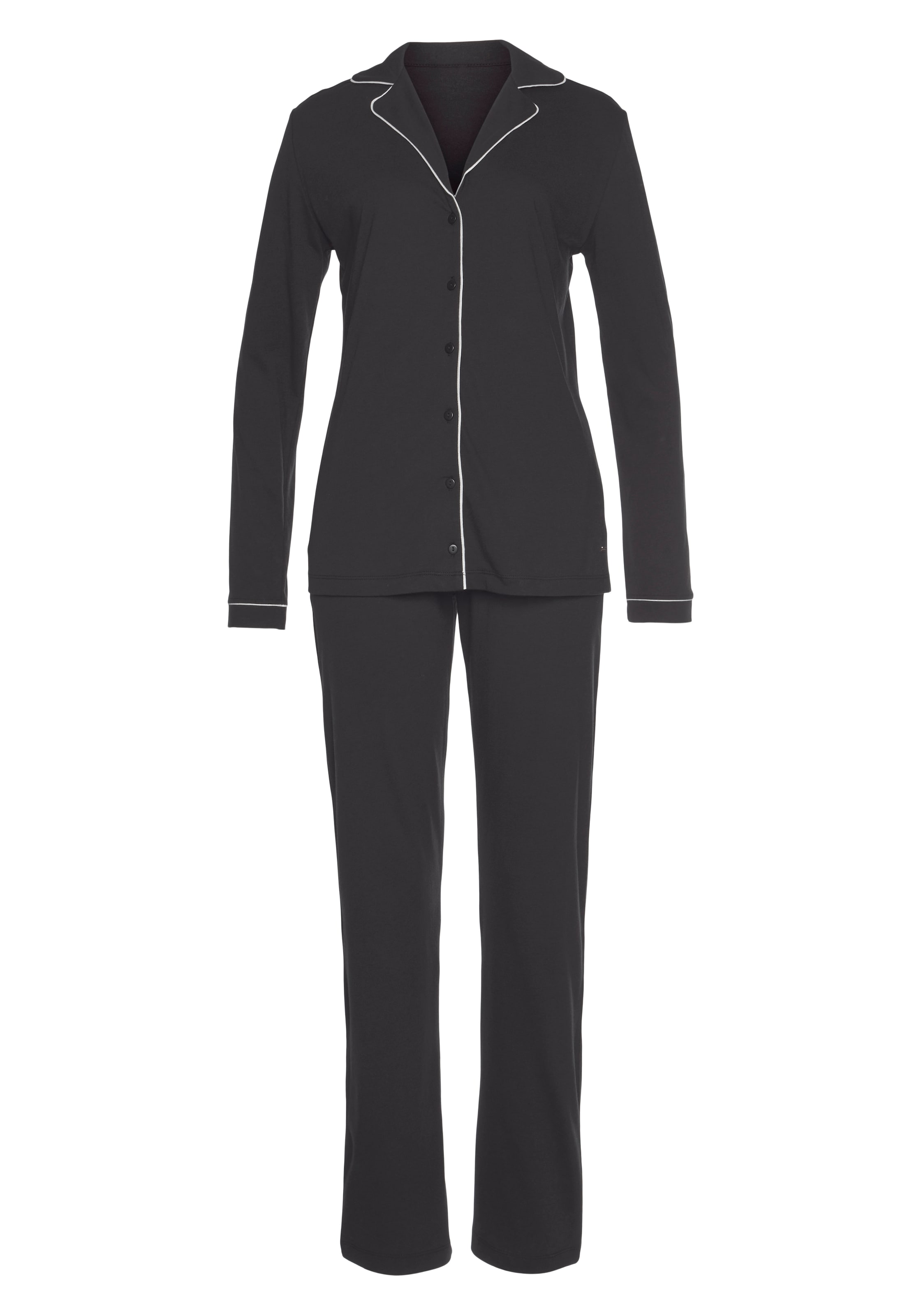 VIVANCE Pyjama in Schwarz: Vorderseite