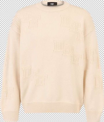 Pull-over DEF en beige : devant