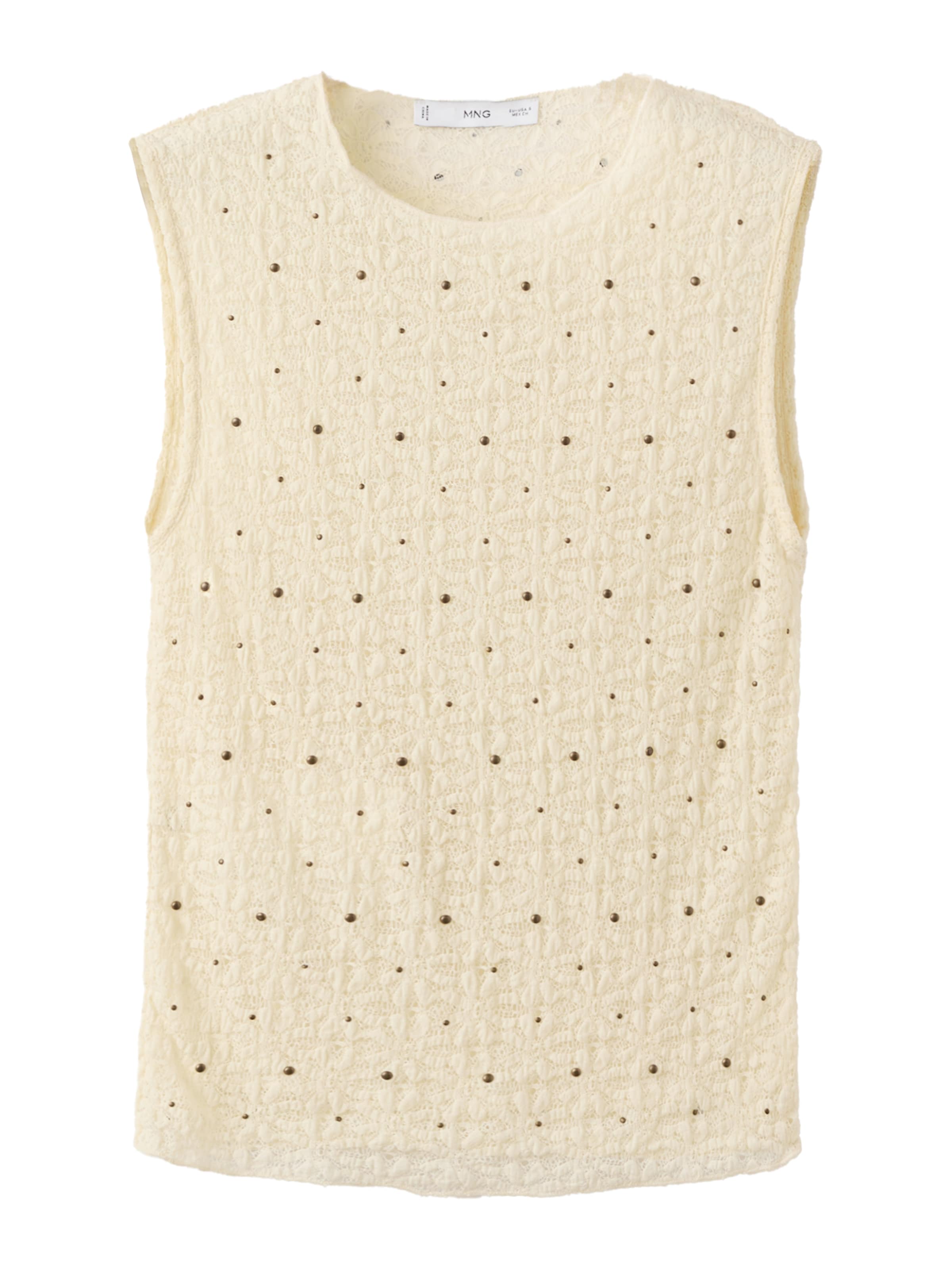 MANGO Top 'PATI' w kolorze beżowy: przód