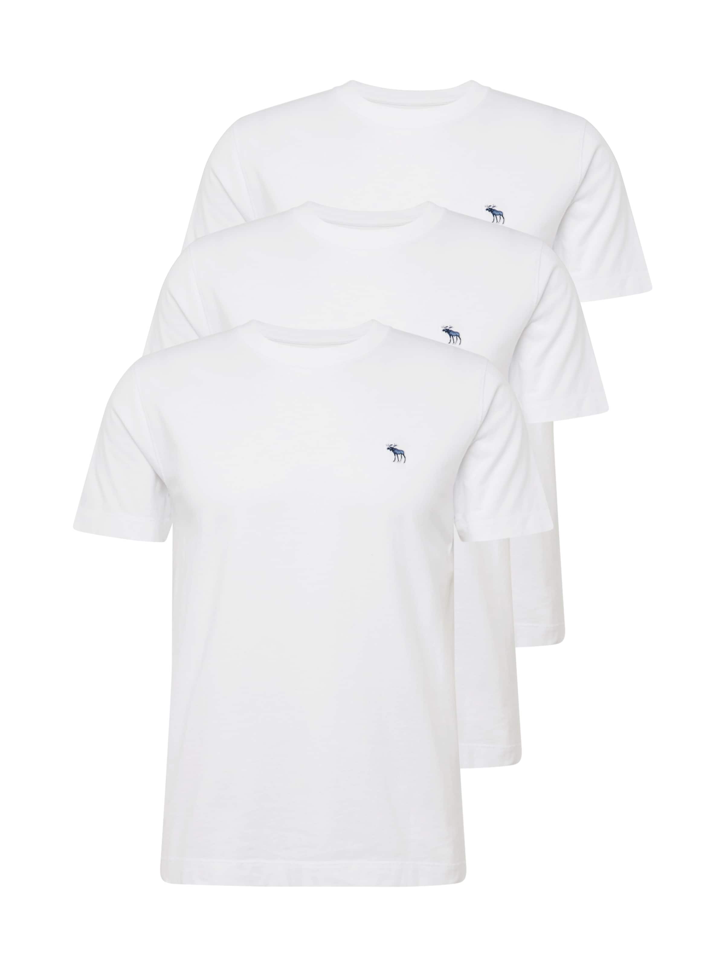 T-Shirt Abercrombie & Fitch en blanc : devant