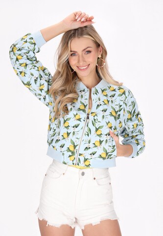 Veste mi-saison IZIA en bleu : devant