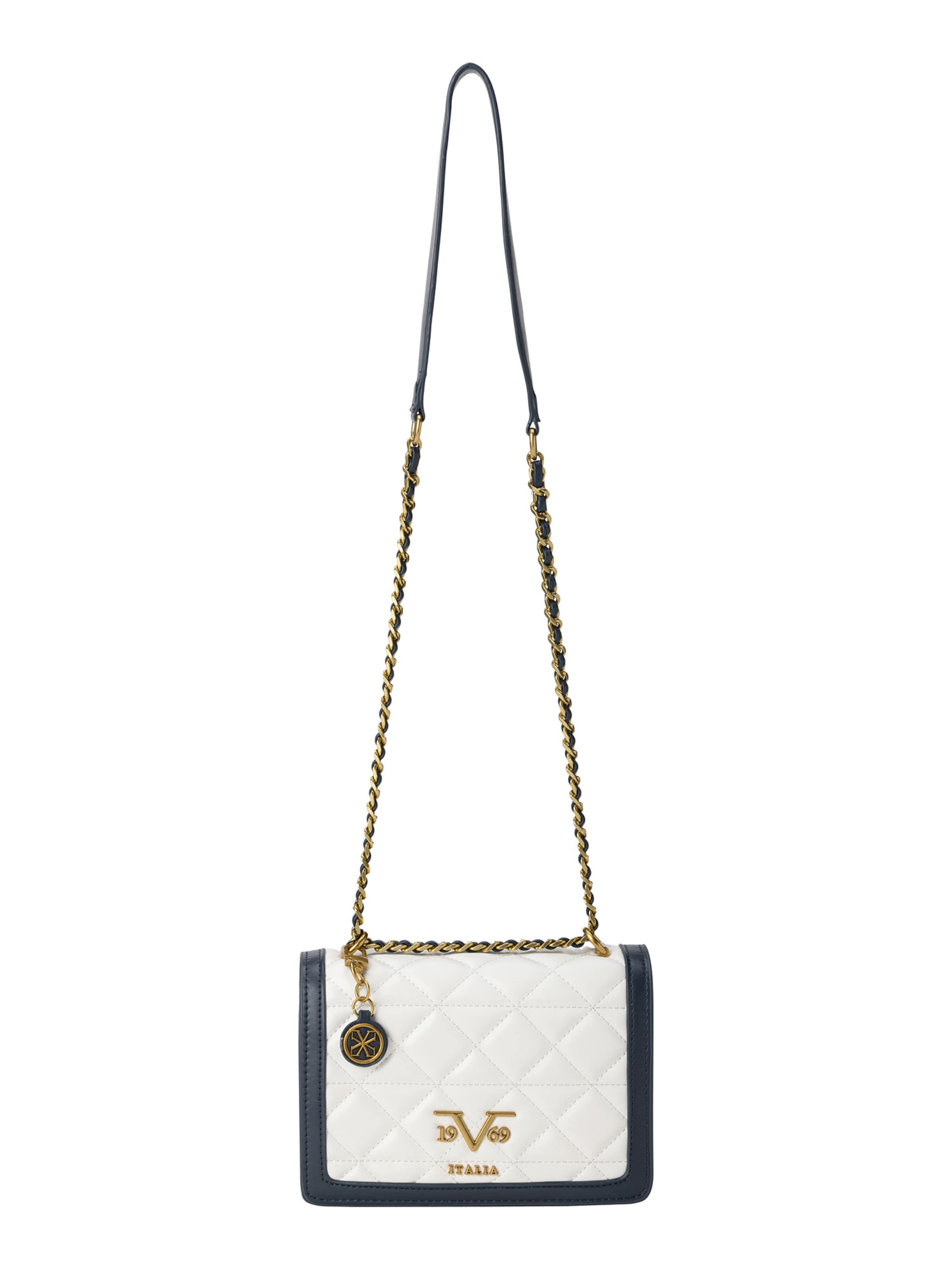 Geantă de umăr 'Gaby' de la 19V69 ITALIA pe alb: față