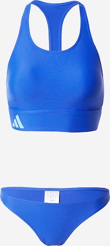 ADIDAS PERFORMANCE Bustier Sportbikini 'Branded Beach' in Blauw: voorkant