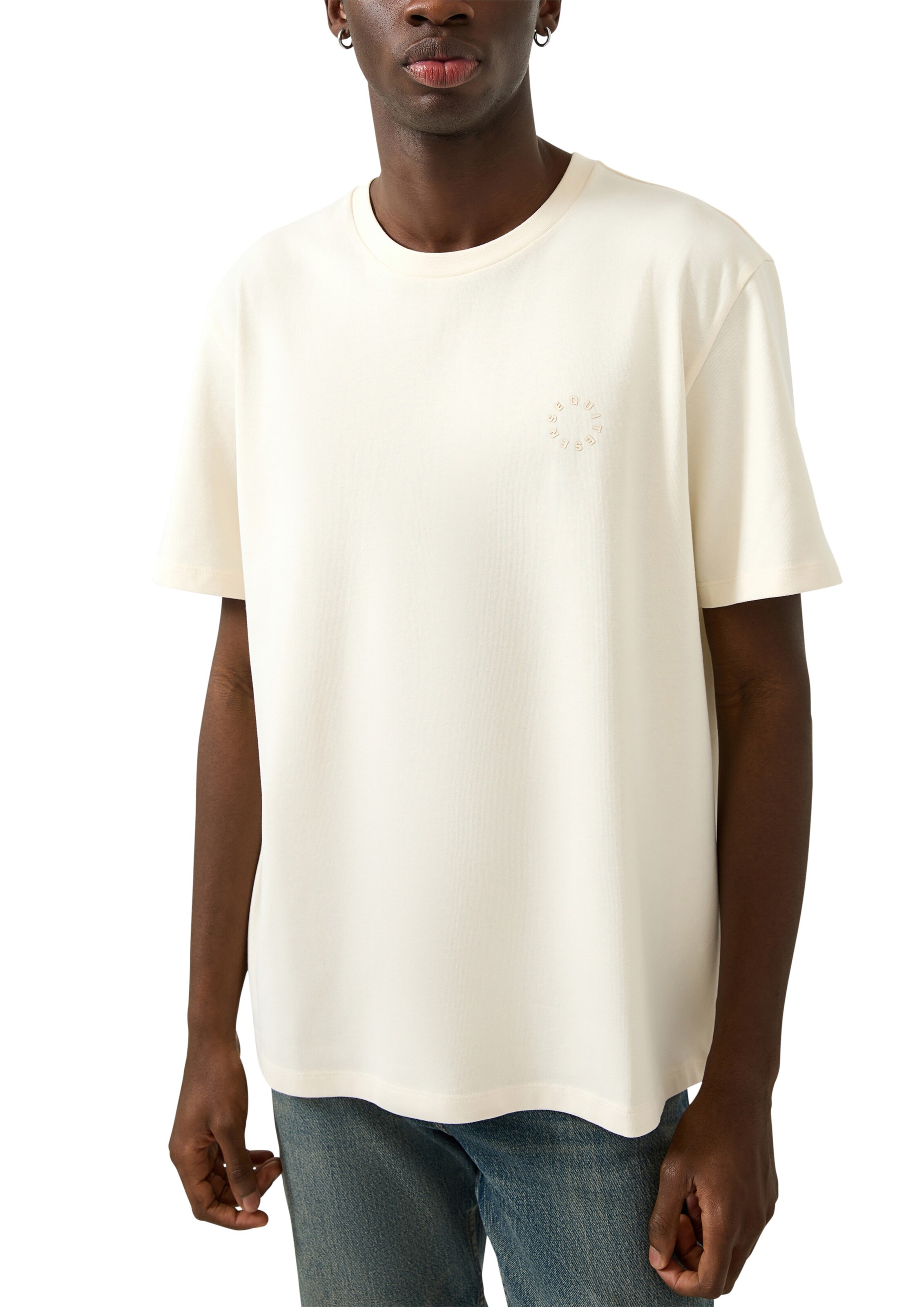 T-Shirt QS en beige : devant