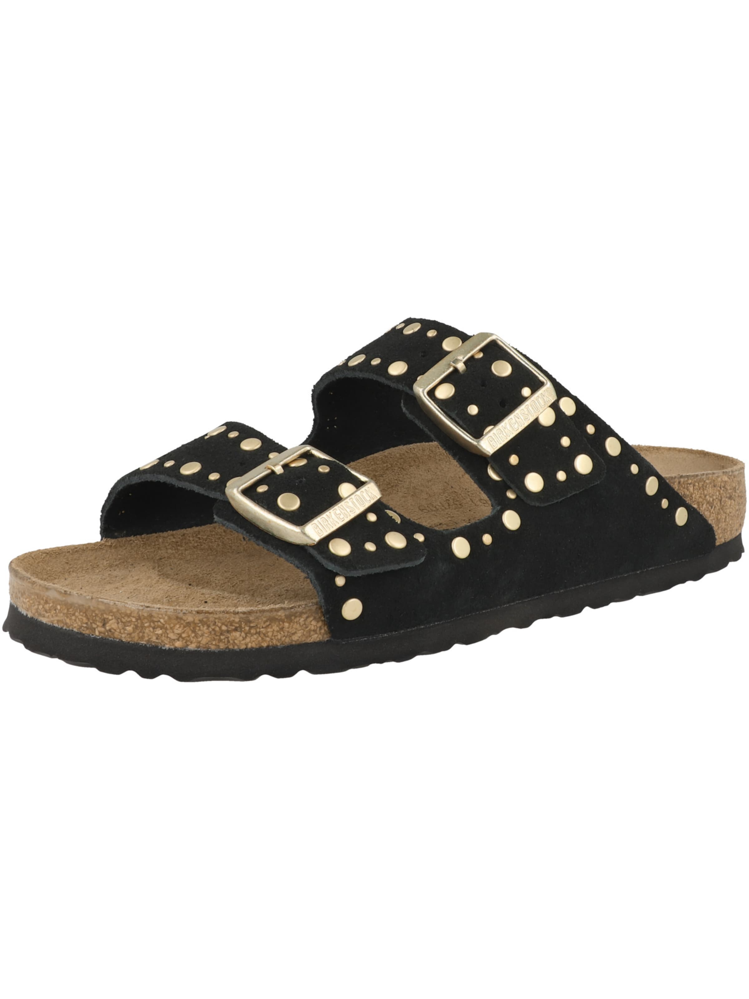BIRKENSTOCK - Sapato aberto 'Arizona' em preto: frente