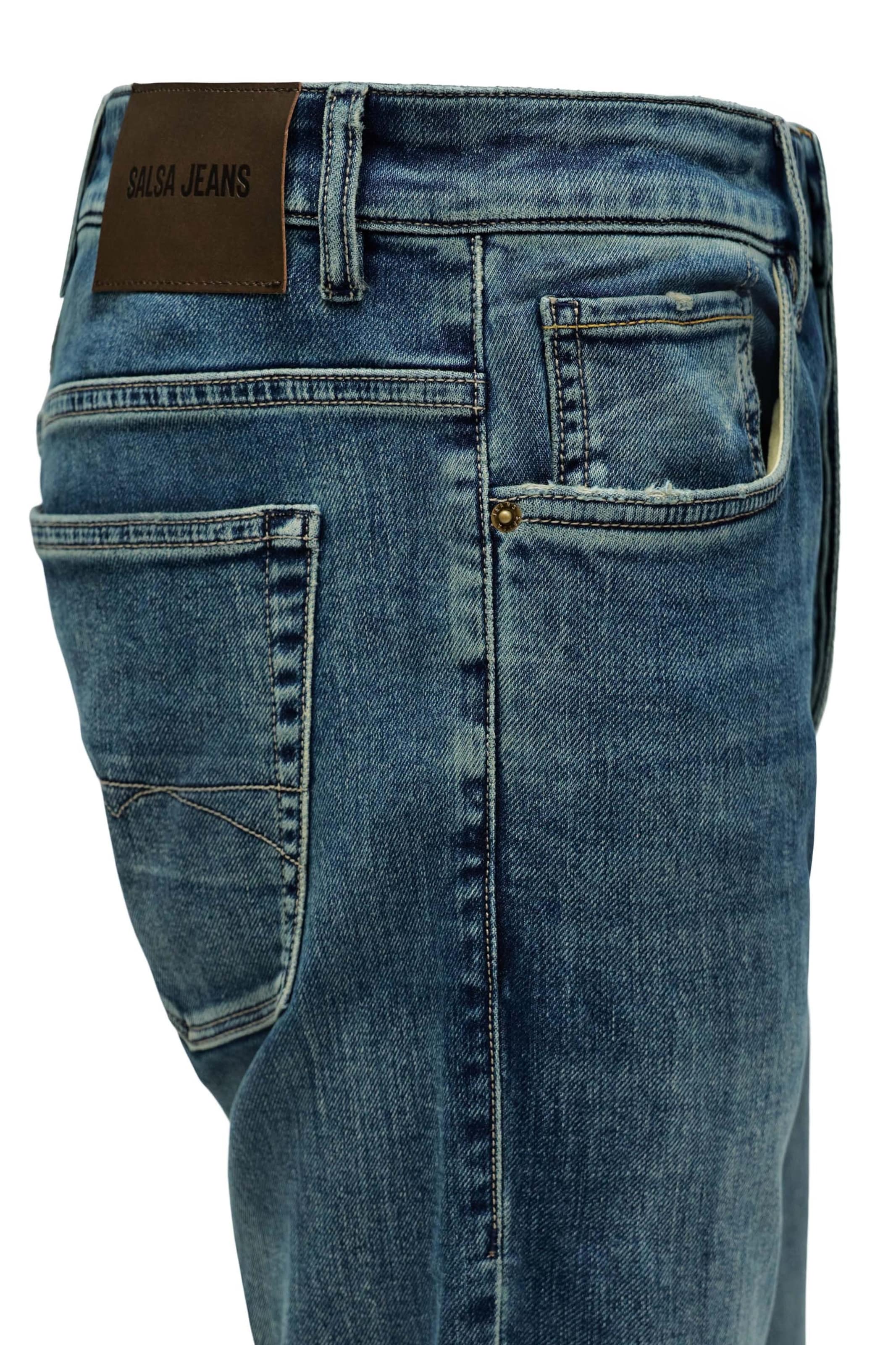Coupe slim Jean Salsa Jeans en bleu