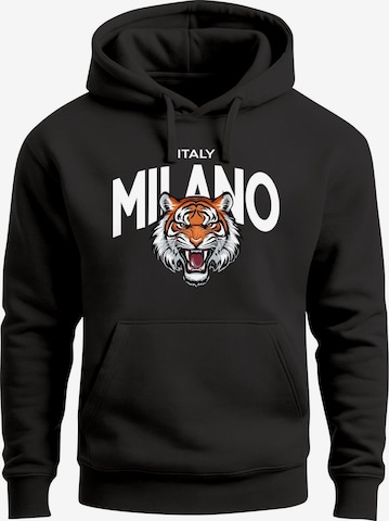 Neverless Sweatshirt 'Milano Tiger' in Schwarz: Vorderseite