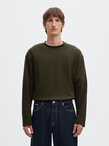 SELECTED - Camiseta 'Oscar' en verde: frente