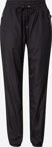 Effilé Pantalon de sport Rukka en noir : devant