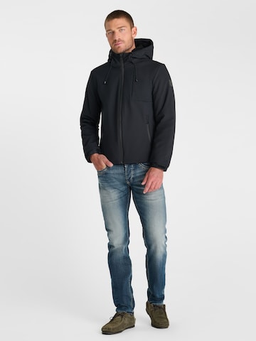 Le Temps Des Cerises Winterparka 'LOEN' in Zwart: voorkant