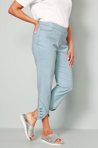 MIAMODA Slimfit Jeans in Blauw: voorkant