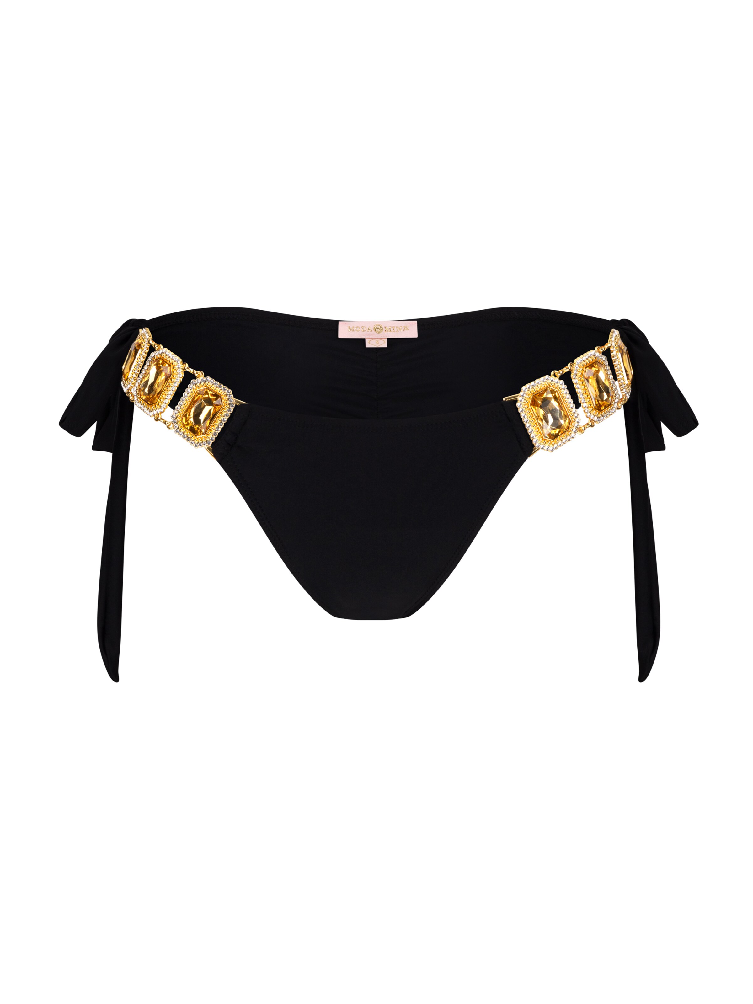 Moda Minx Bikinihose 'Boujee' in Schwarz: Vorderseite